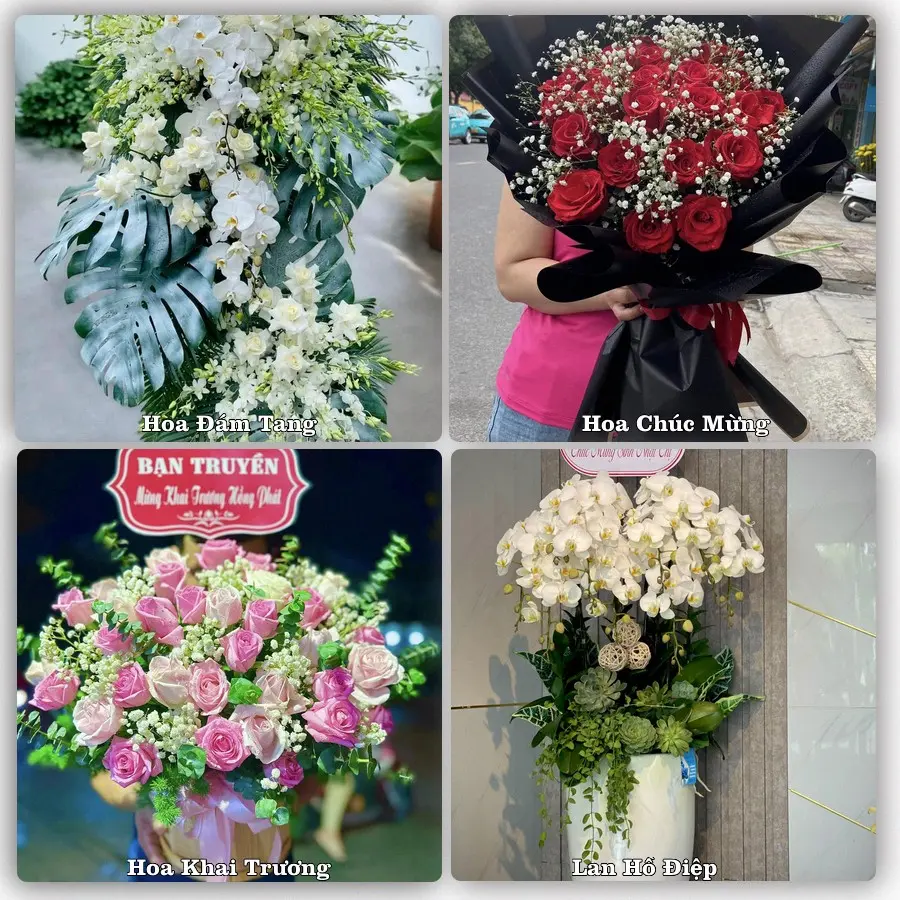 Mẫu hoa tươi dành cho khách đặt hoa tại Cẩm Khê