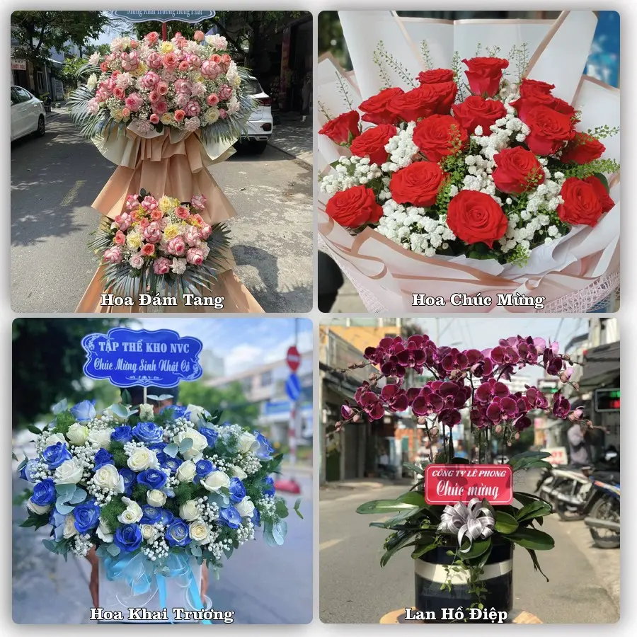 Mẫu hoa tươi dành cho khách đặt hoa tại Cẩm Xuyên