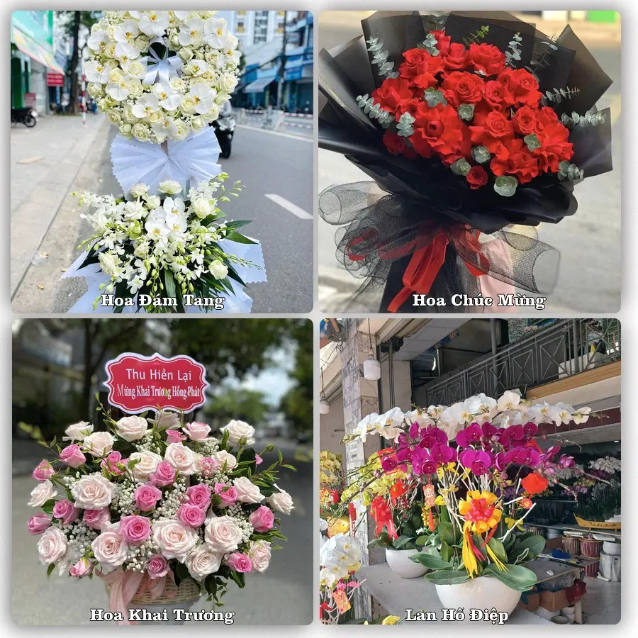 Mẫu hoa tươi dành cho khách đặt hoa tại Chợ Chu, Định Hóa