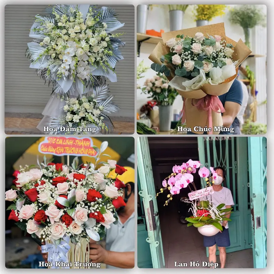 Mẫu hoa tươi dành cho khách đặt hoa tại Chờ, Yên Phong