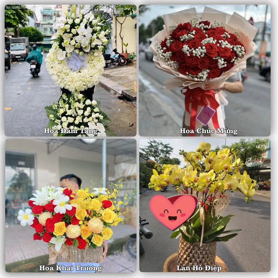 Mẫu hoa tươi dành cho khách đặt hoa tại Di Lăng, Sơn Hà