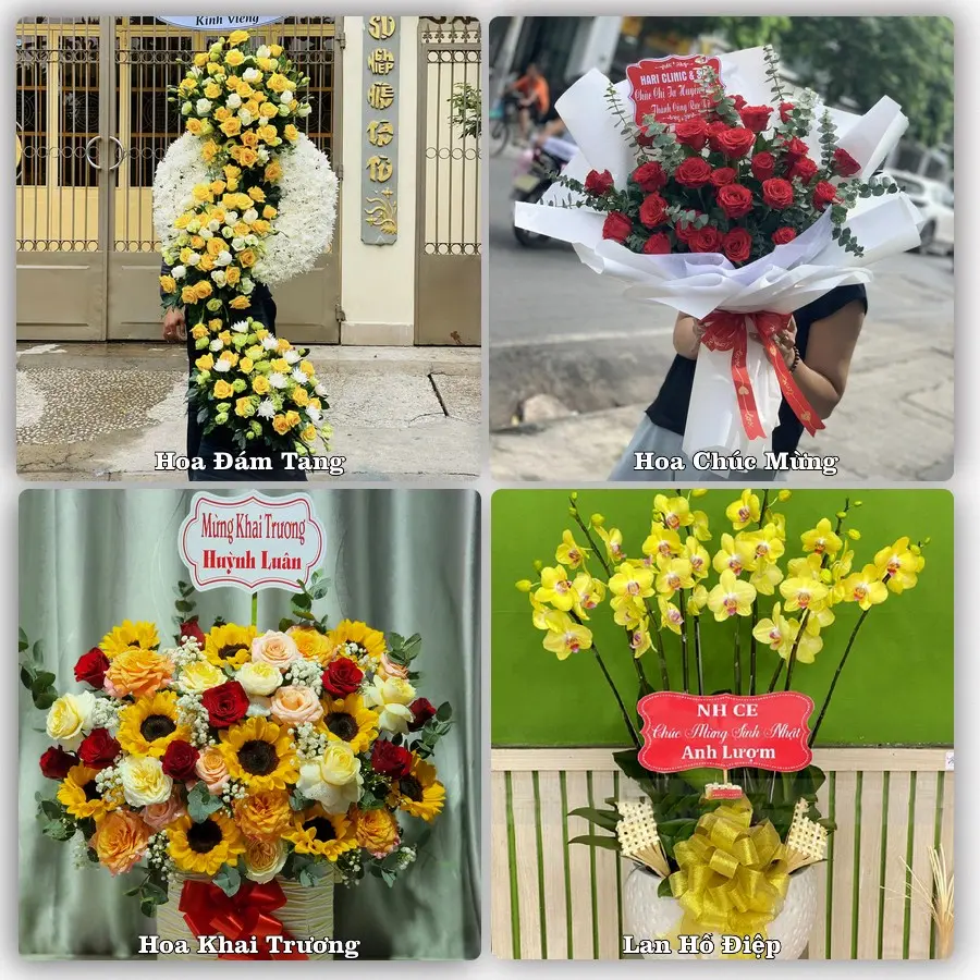 Mẫu hoa tươi dành cho khách đặt hoa tại Diêm Điền, Thái Thụy