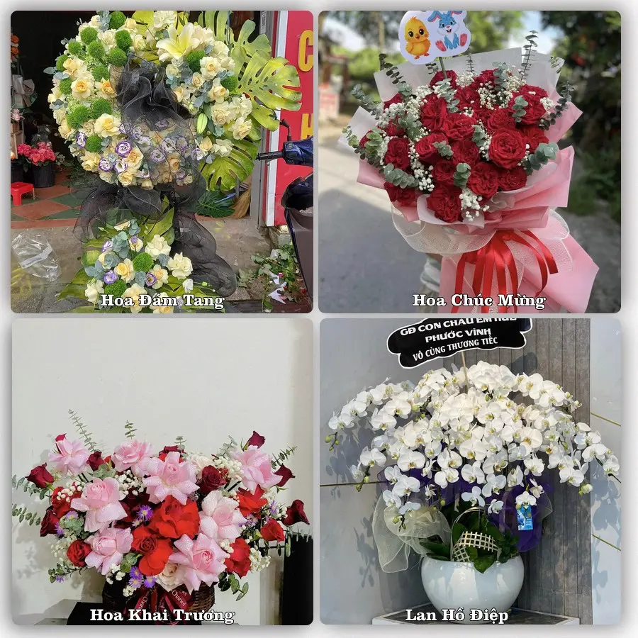 Mẫu hoa tươi dành cho khách đặt hoa tại Đô Lương