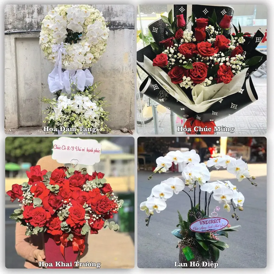 Mẫu hoa tươi dành cho khách đặt hoa tại Đồng Mỏ, Chi Lăng