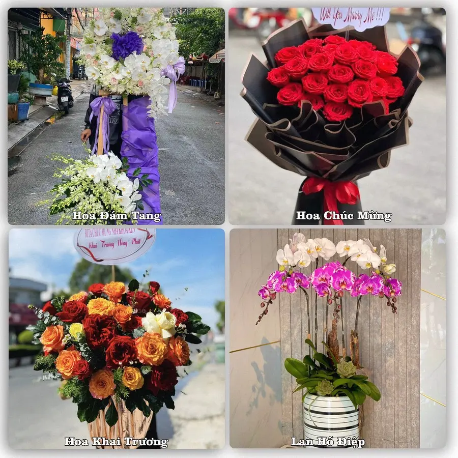 Mẫu hoa tươi dành cho khách đặt hoa tại Gôi, Vụ Bản