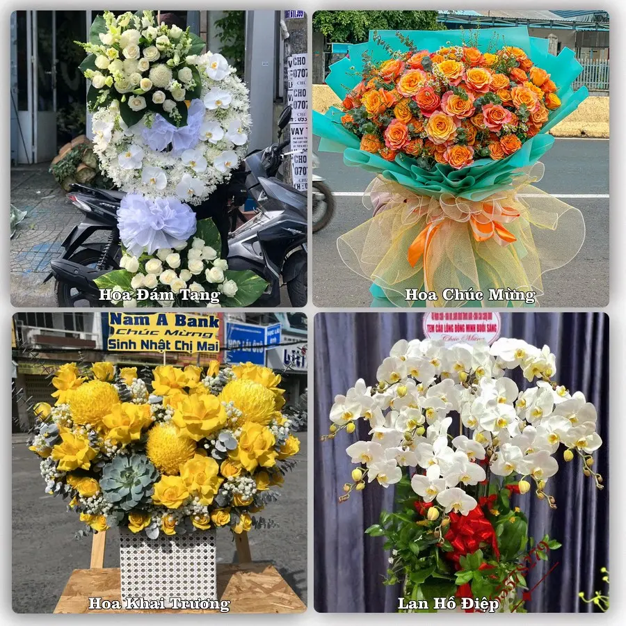 Mẫu hoa tươi dành cho khách đặt hoa tại Hai Riêng, Sông Hinh