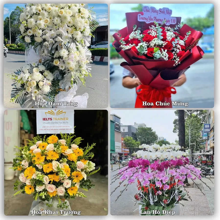 Mẫu hoa tươi dành cho khách đặt hoa tại Hát Lót, Mai Sơn