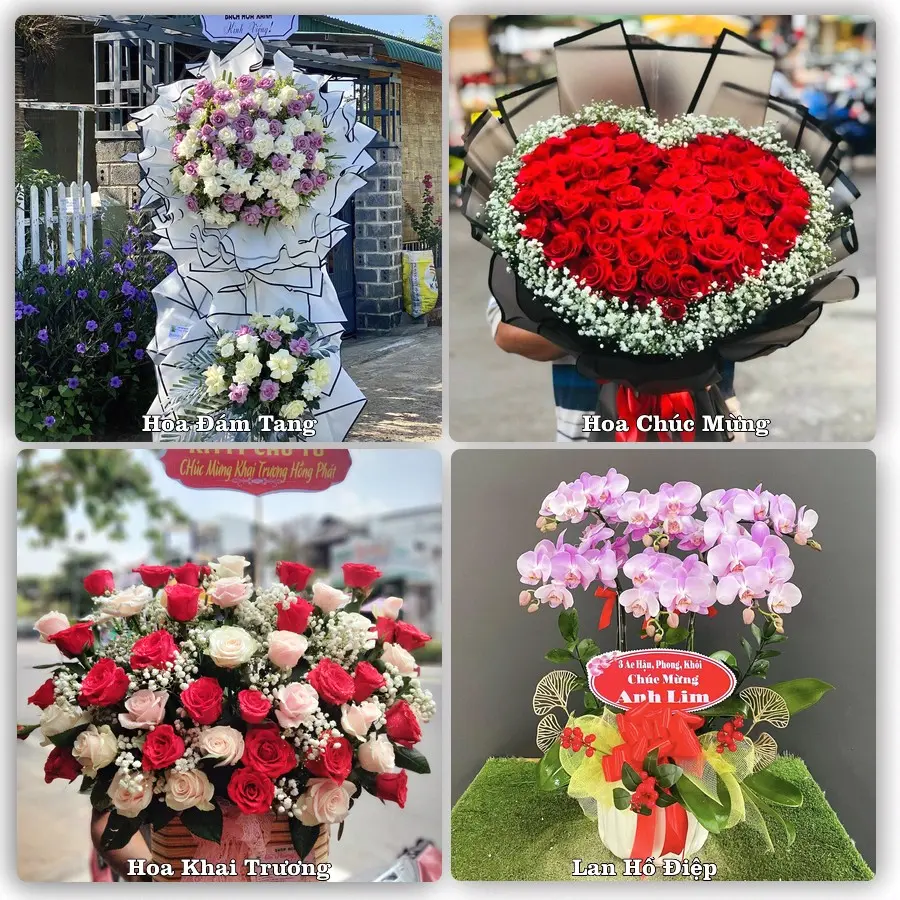 Mẫu hoa tươi dành cho khách đặt hoa tại Hùng Sơn, Đại Từ