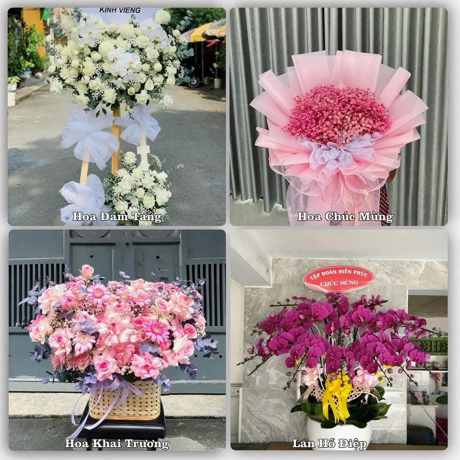 Mẫu hoa tươi dành cho khách đặt hoa tại Hùng Sơn, Lâm Thao