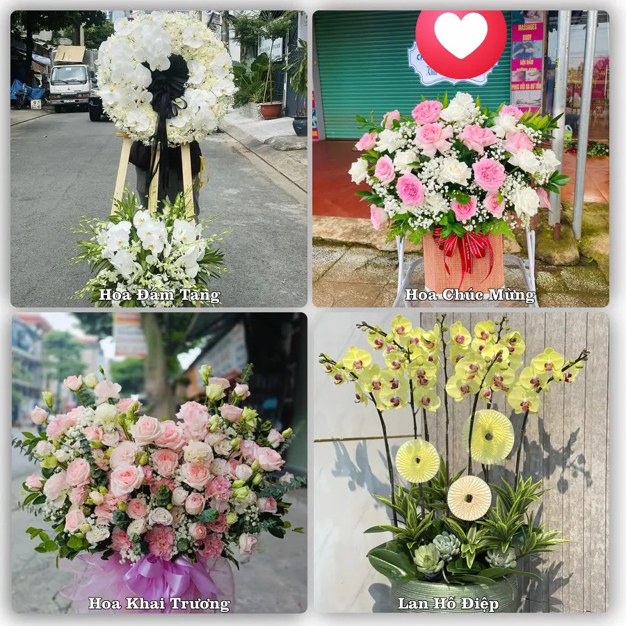 Mẫu hoa tươi dành cho khách đặt hoa tại Hương Khê