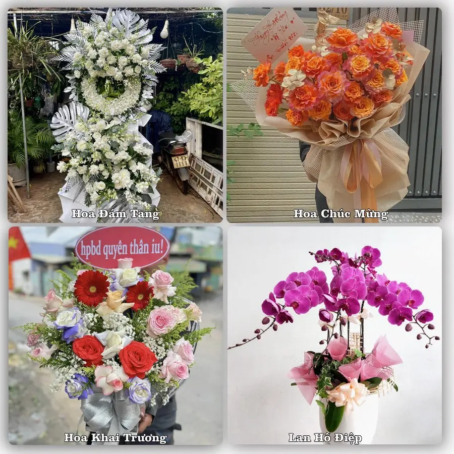 Mẫu hoa tươi dành cho khách đặt hoa tại Khâm Đức, Phước Sơn