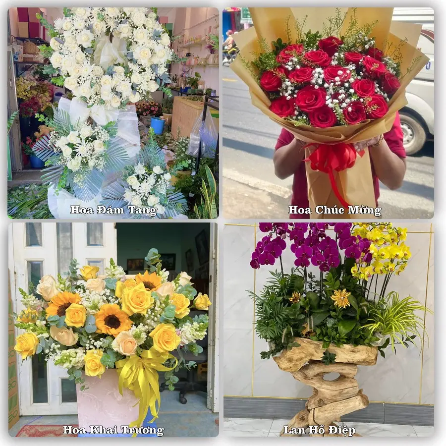 Mẫu hoa tươi dành cho khách đặt hoa tại Khoái Châu