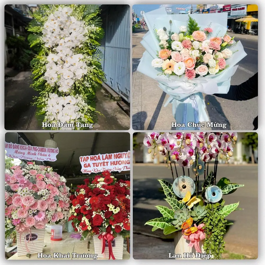 Mẫu hoa tươi dành cho khách đặt hoa tại Kim Sơn, Quế Phong
