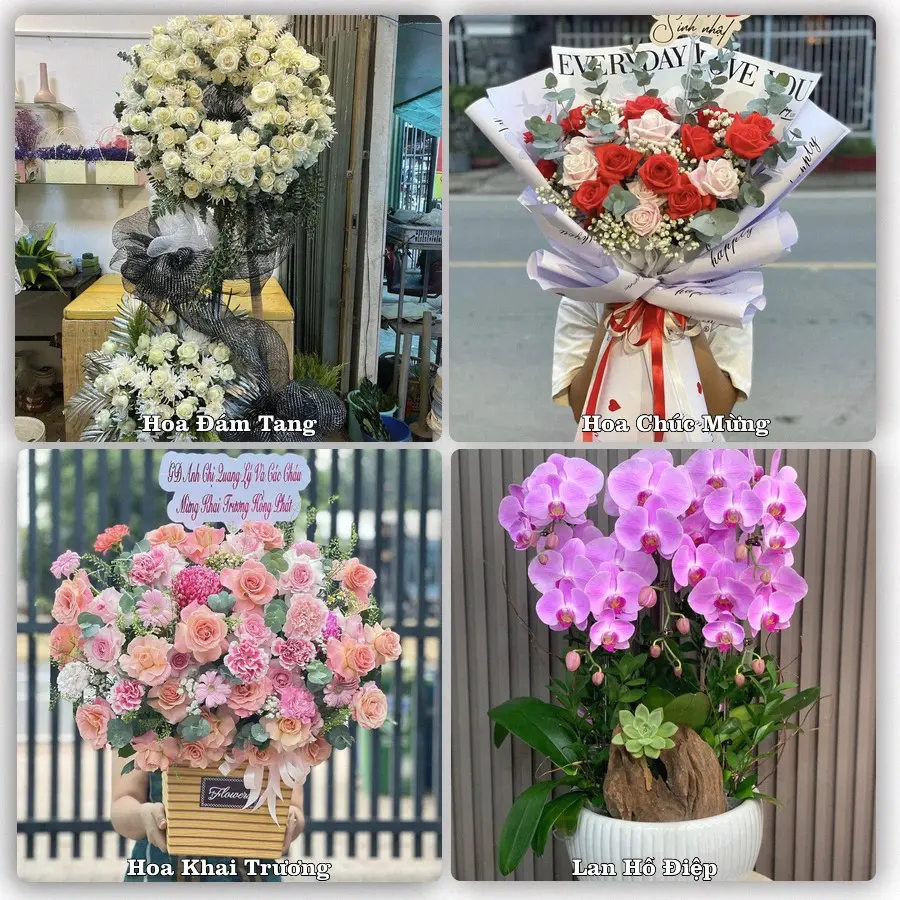 Mẫu hoa tươi dành cho khách đặt hoa tại Lâm, Ý Yên