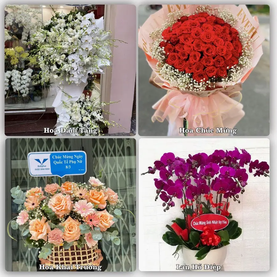 Mẫu hoa tươi dành cho khách đặt hoa tại Lộc Bình