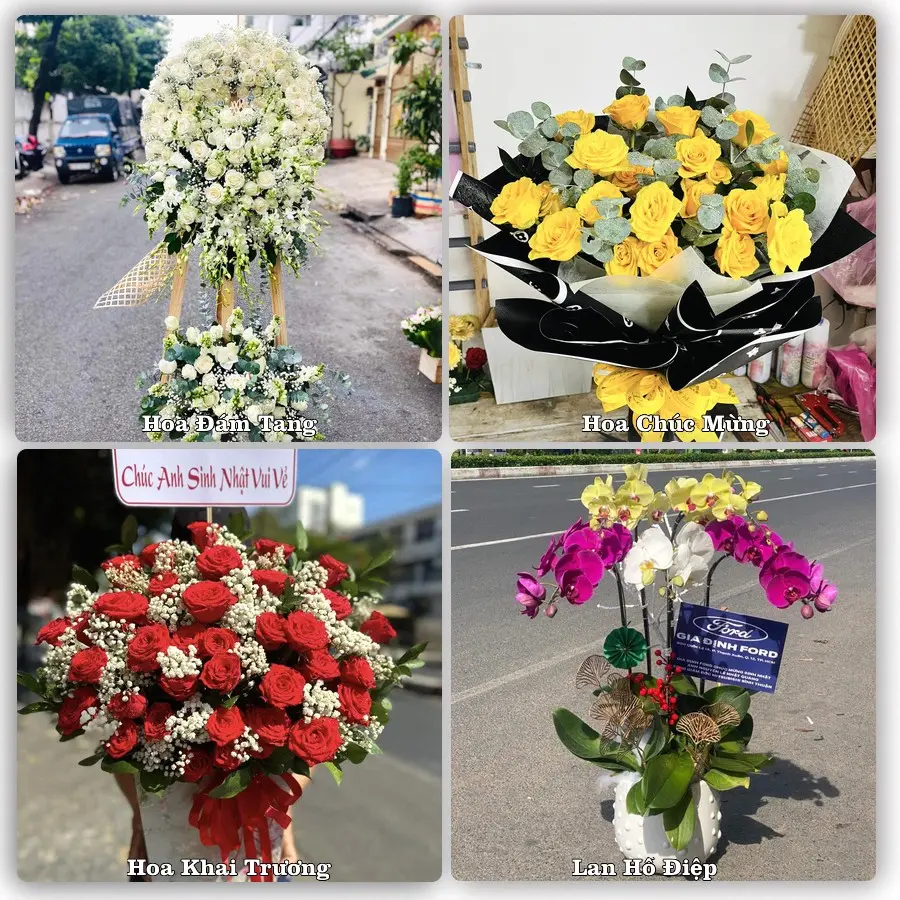 Mẫu hoa tươi dành cho khách đặt hoa tại Lộc Hà