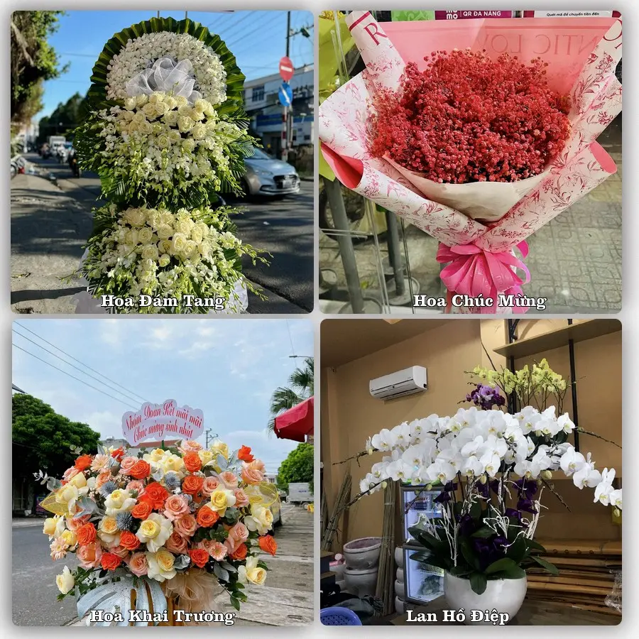 Mẫu hoa tươi dành cho khách đặt hoa tại Lương Sơn