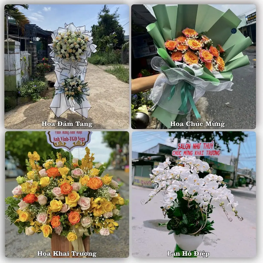 Mẫu hoa tươi dành cho khách đặt hoa tại Mai Châu