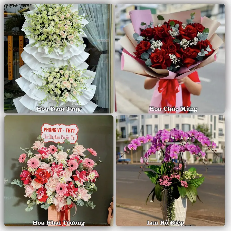 Mẫu hoa tươi dành cho khách đặt hoa tại Mậu A, Văn Yên