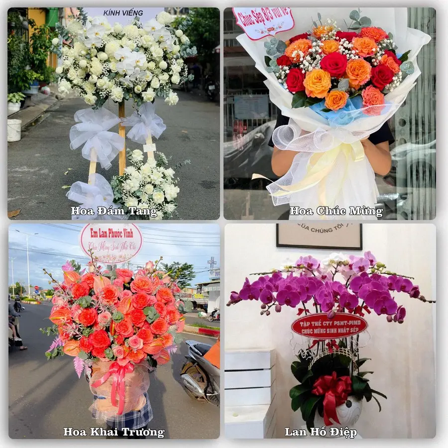 Mẫu hoa tươi dành cho khách đặt hoa tại Mường Ảng