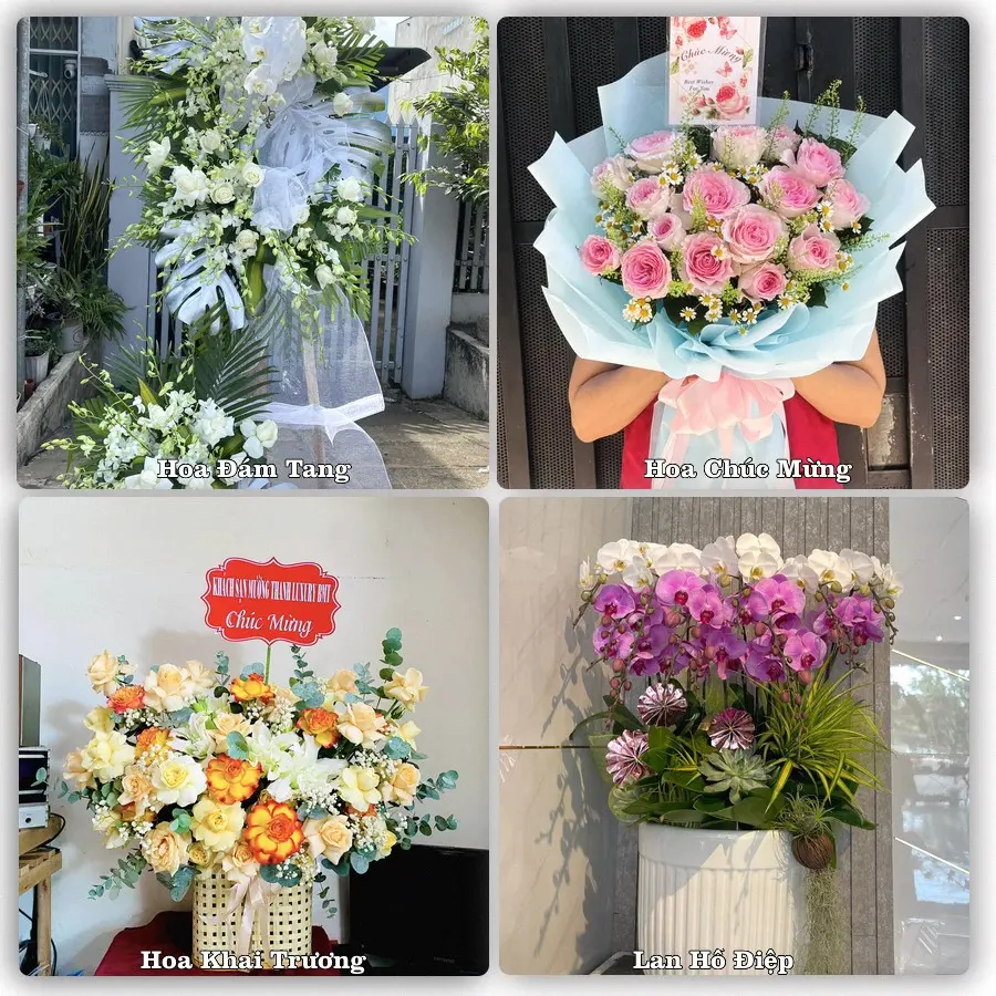 Mẫu hoa tươi dành cho khách đặt hoa tại Nam Đàn