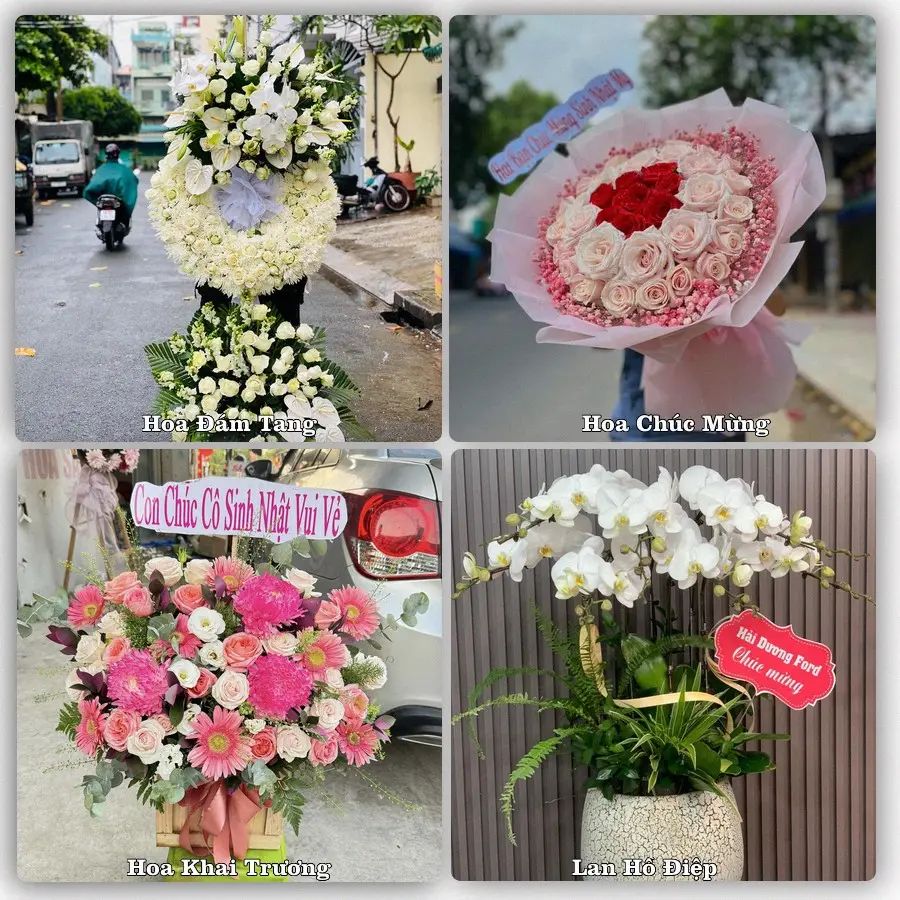 Mẫu hoa tươi dành cho khách đặt hoa tại Nậm Nhùn