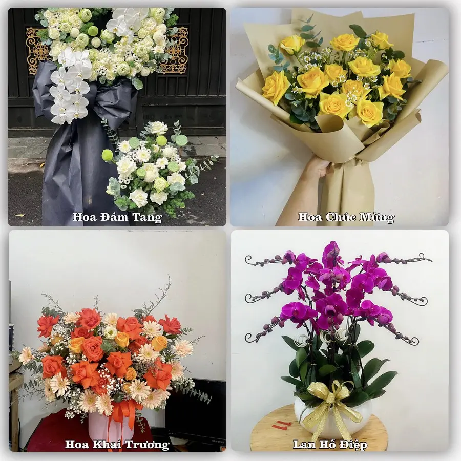 Mẫu hoa tươi dành cho khách đặt hoa tại Nga Sơn