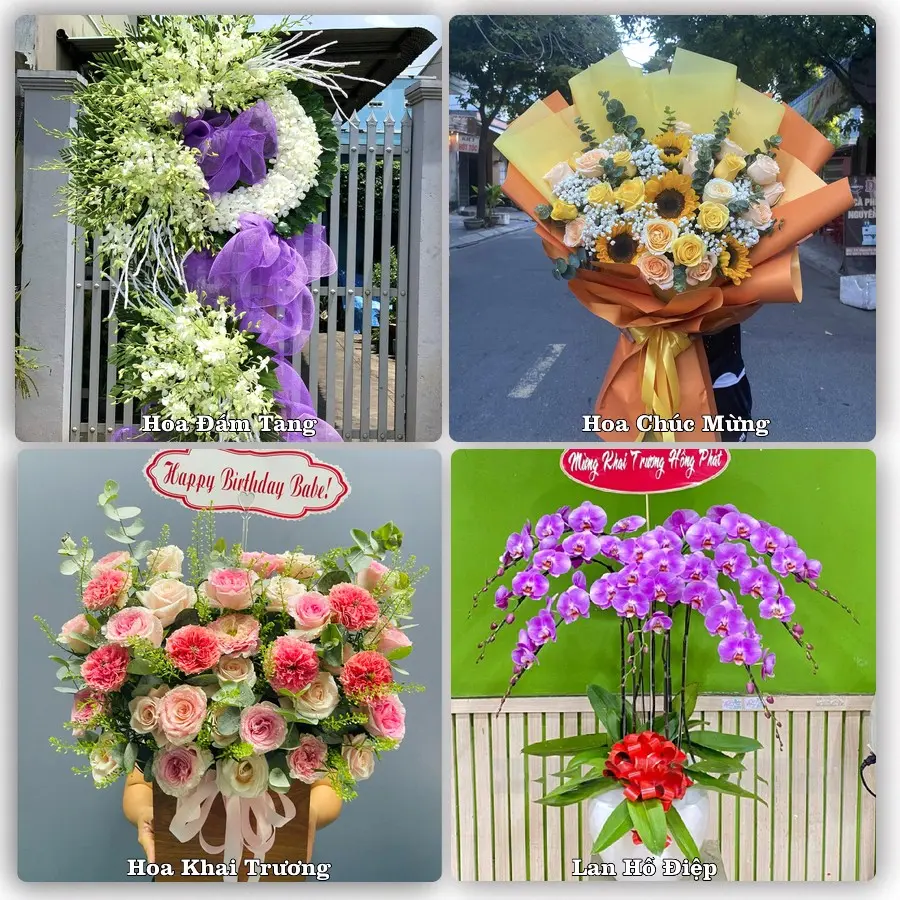 Mẫu hoa tươi dành cho khách đặt hoa tại NT Lệ Ninh, Lệ Thủy