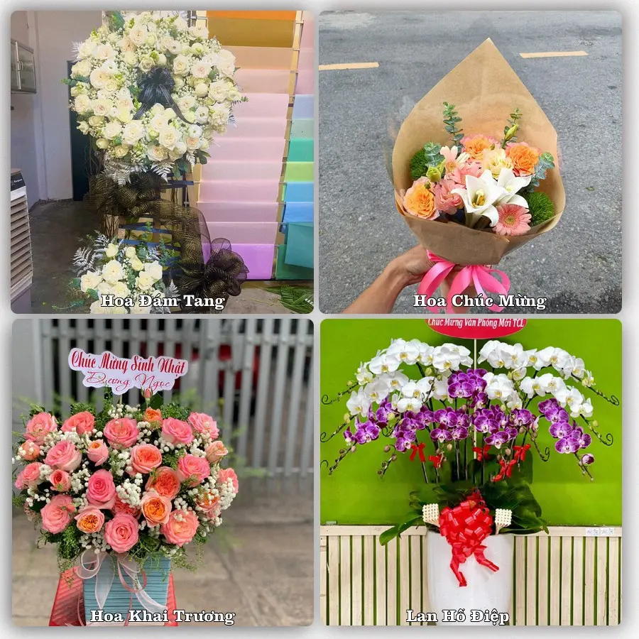 Mẫu hoa tươi dành cho khách đặt hoa tại Phó Bảng, Đồng Văn