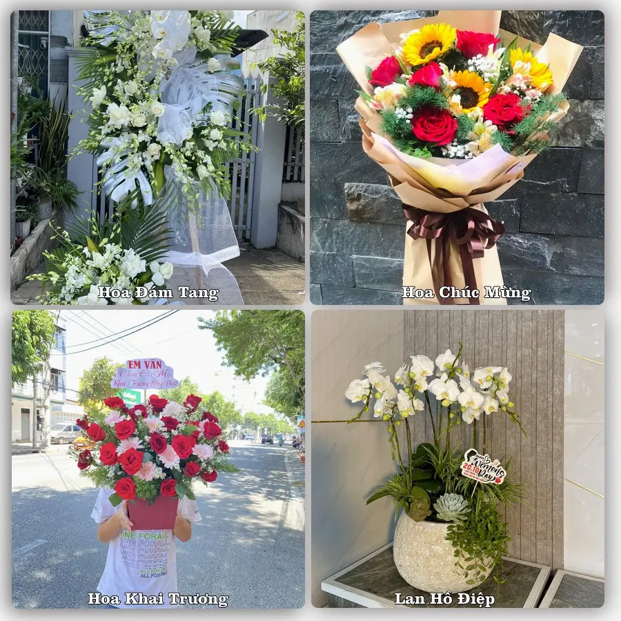 Mẫu hoa tươi dành cho khách đặt hoa tại Phồn Xương, Yên Thế