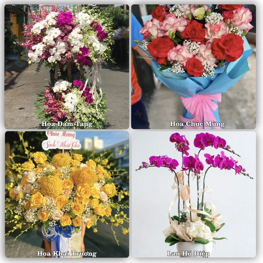 Mẫu hoa tươi dành cho khách đặt hoa tại Sao Vàng, Thọ Xuân