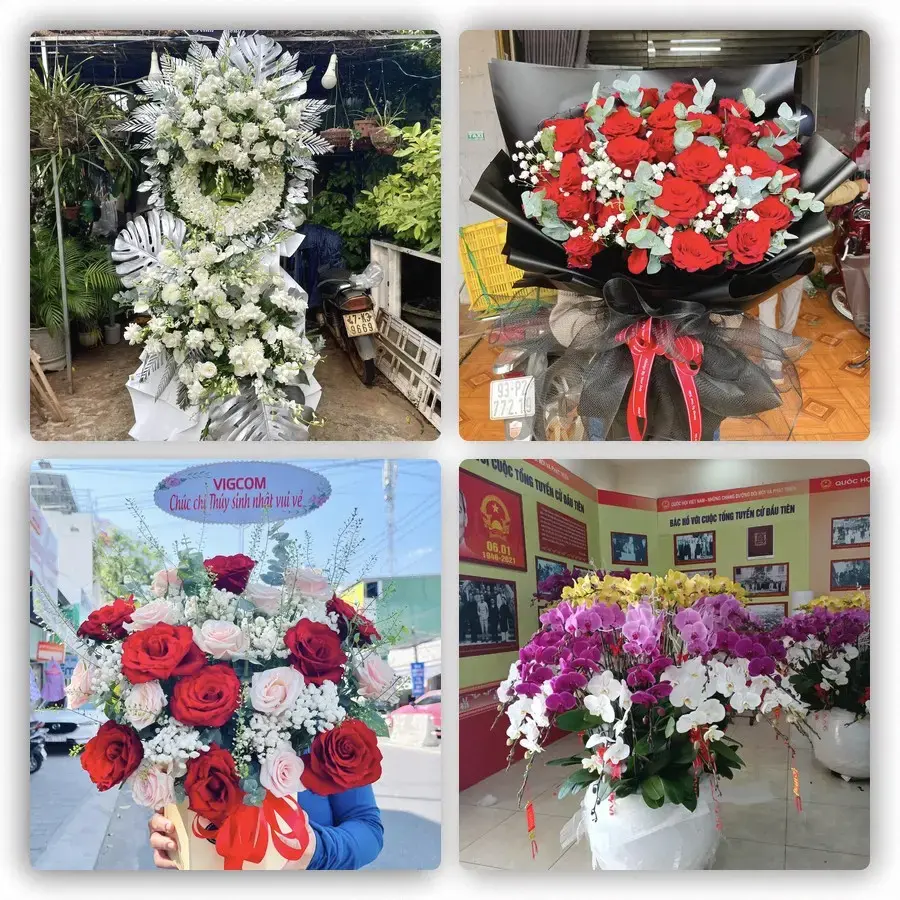 Mẫu hoa tươi tại A Lưới