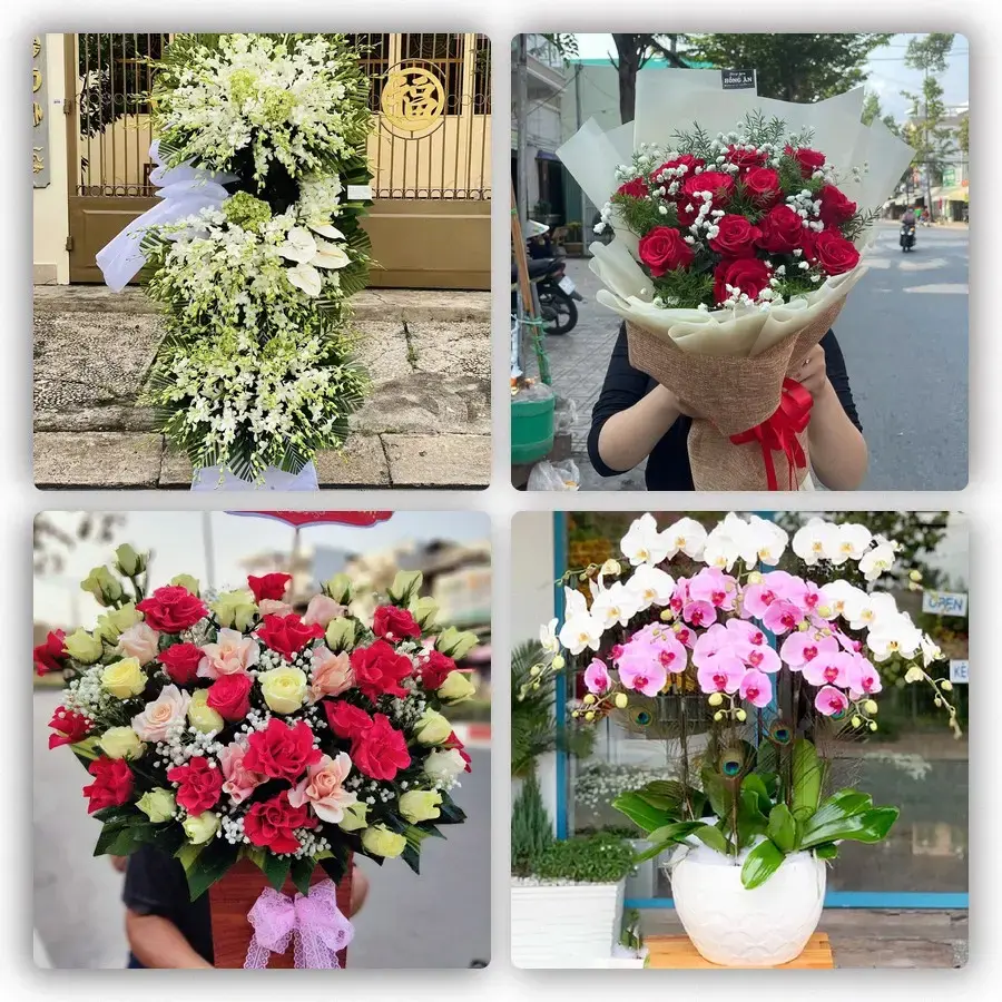 Mẫu hoa tươi tại An Châu