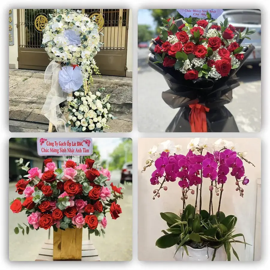 Mẫu hoa tươi tại An Lạc Thôn