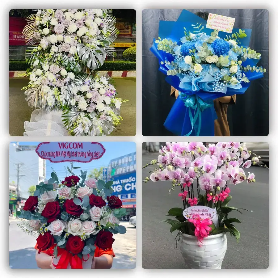 Mẫu hoa tươi tại An Quảng Hữu