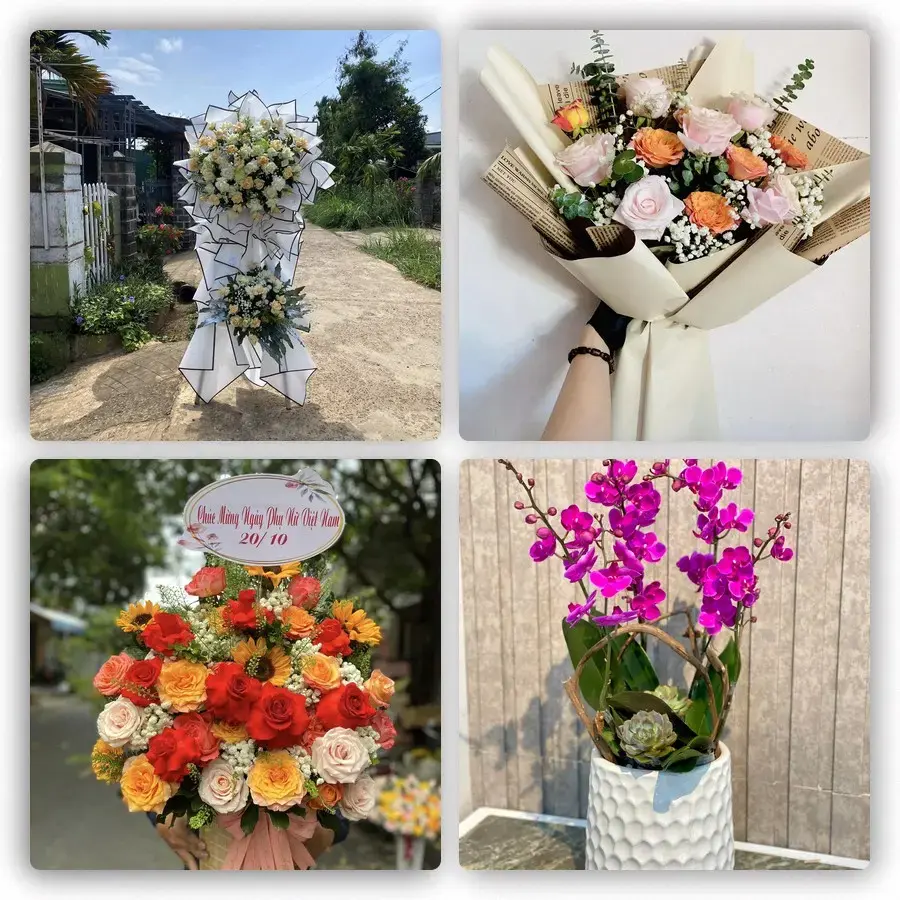 Mẫu hoa tươi tại Ba Chúc