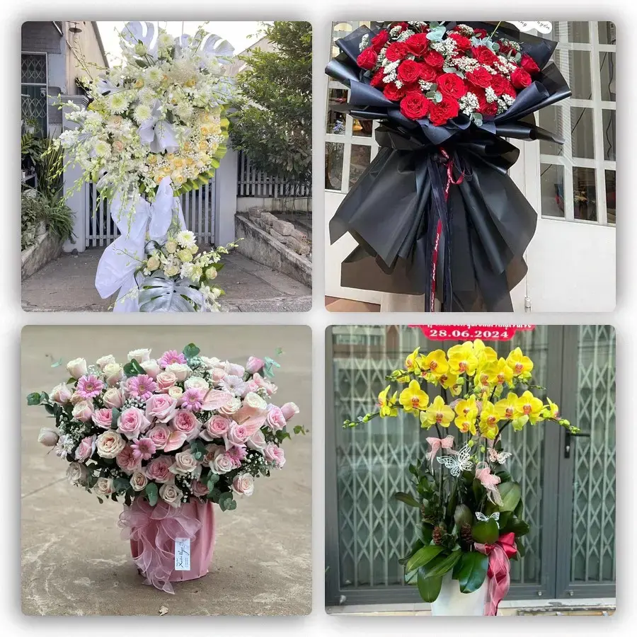 Mẫu hoa tươi tại Bá Hiến