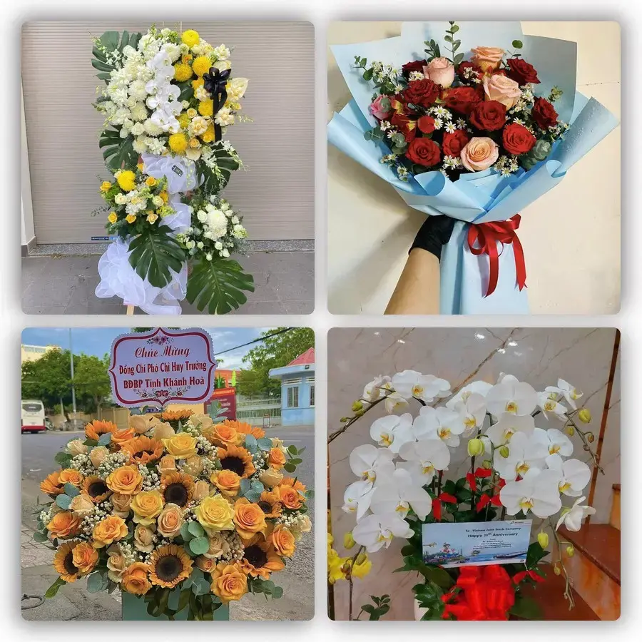 Mẫu hoa tươi tại Ba Sao