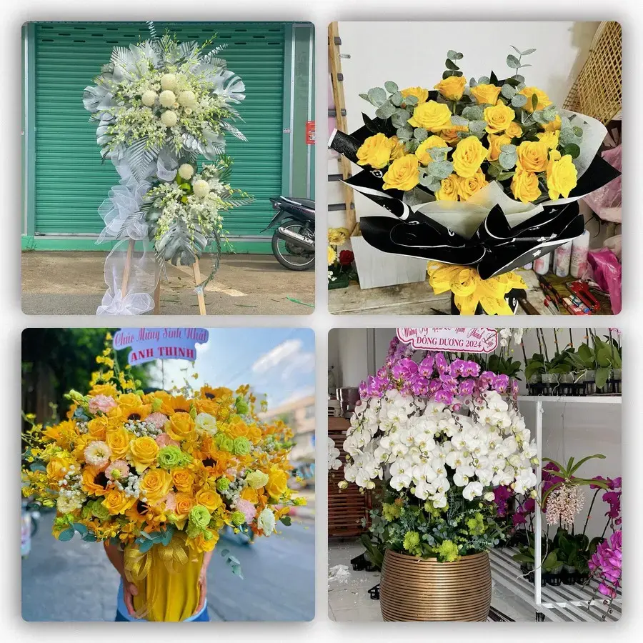 Mẫu hoa tươi tại Bích Động