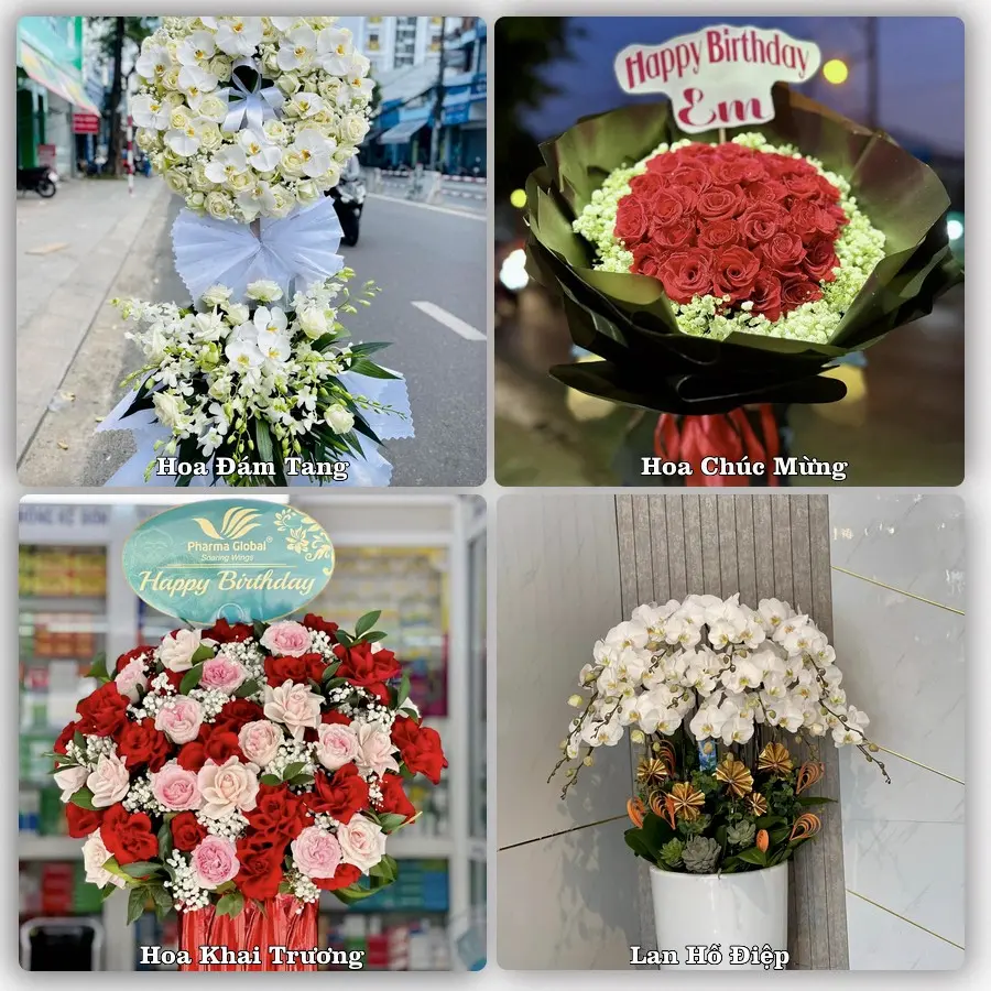 Mẫu hoa tươi giao tại Bình Đông, Quận 8