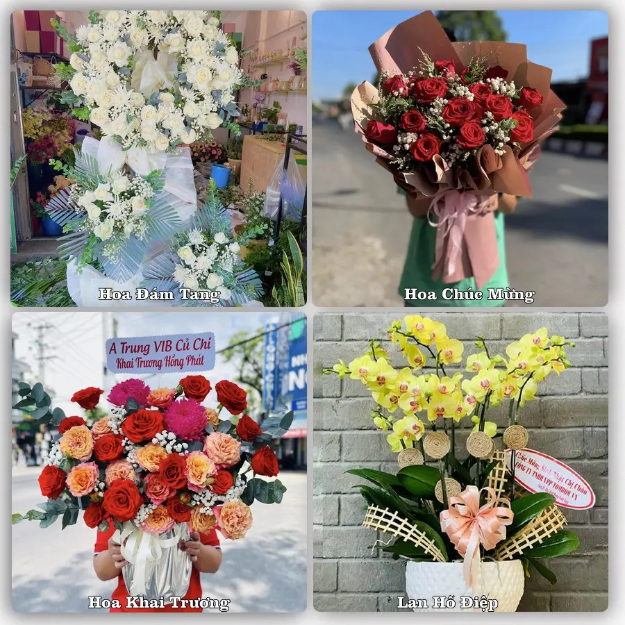 Mẫu hoa tươi giao tại Bình Dương, TP.HCM