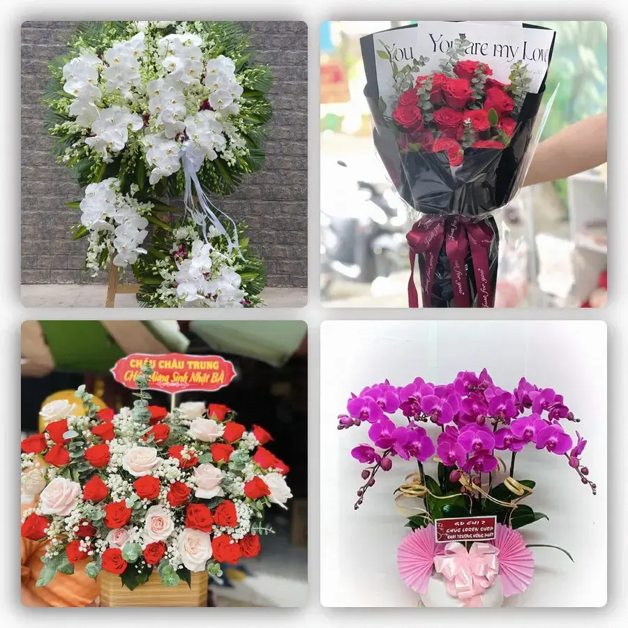 Mẫu hoa tươi tại Bình Hòa