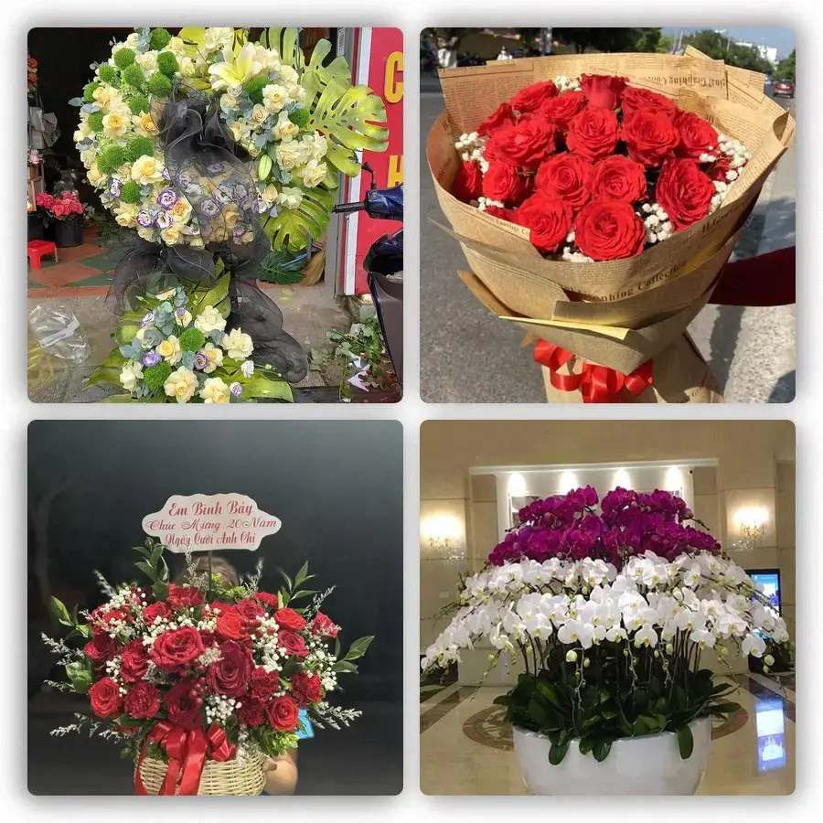 Mẫu hoa tươi tại Bình Phong Thạnh