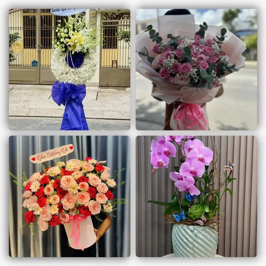 Mẫu hoa tươi tại Cái Đôi Vàm