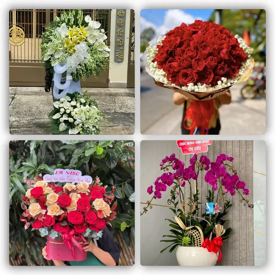 Mẫu hoa tươi tại Cái Rồng