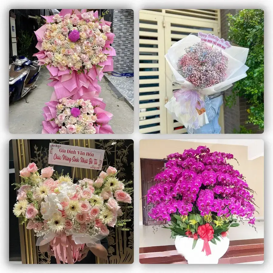 Mẫu hoa tươi tại Cao Phong