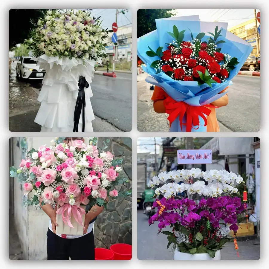 Mẫu hoa tươi tại Châu Điền