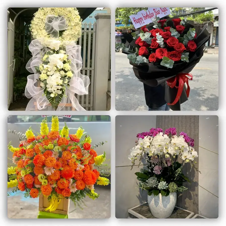 Mẫu hoa tươi tại Châu Hưng