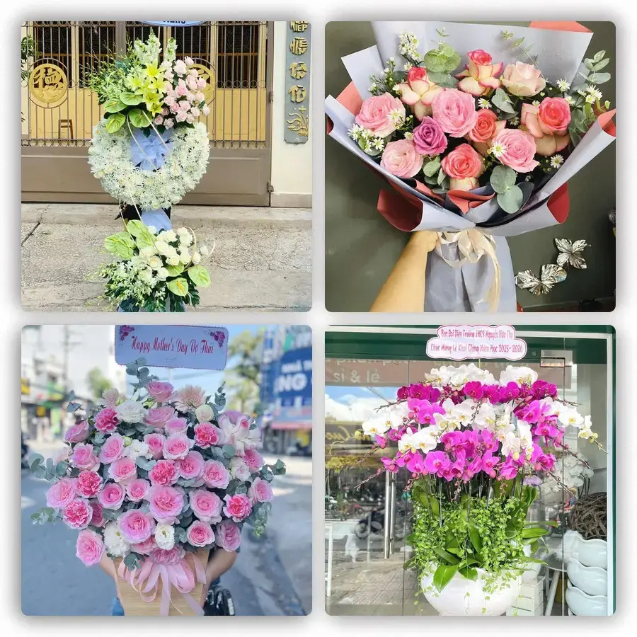 Mẫu hoa tươi tại Châu Thành