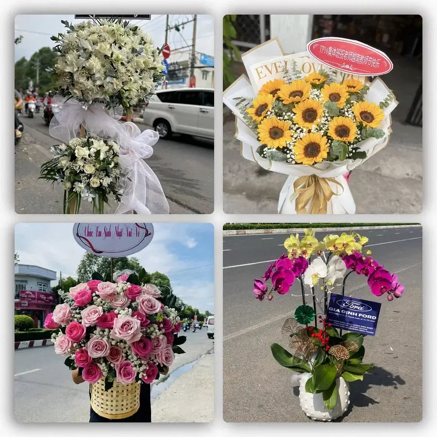 Mẫu hoa tươi tại Chợ Lách